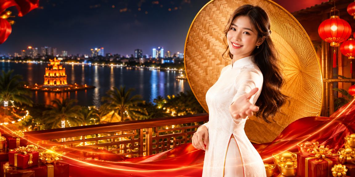 Cô gái mặc áo dài trải nghiệm casino trực tuyến trên điện thoại tại Hà Nội